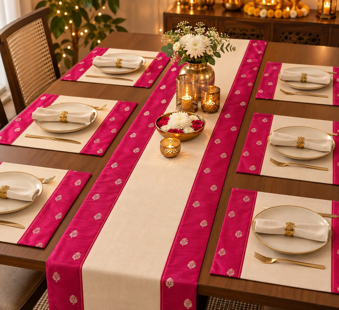 brocade-dining-set-table-runner-mats
