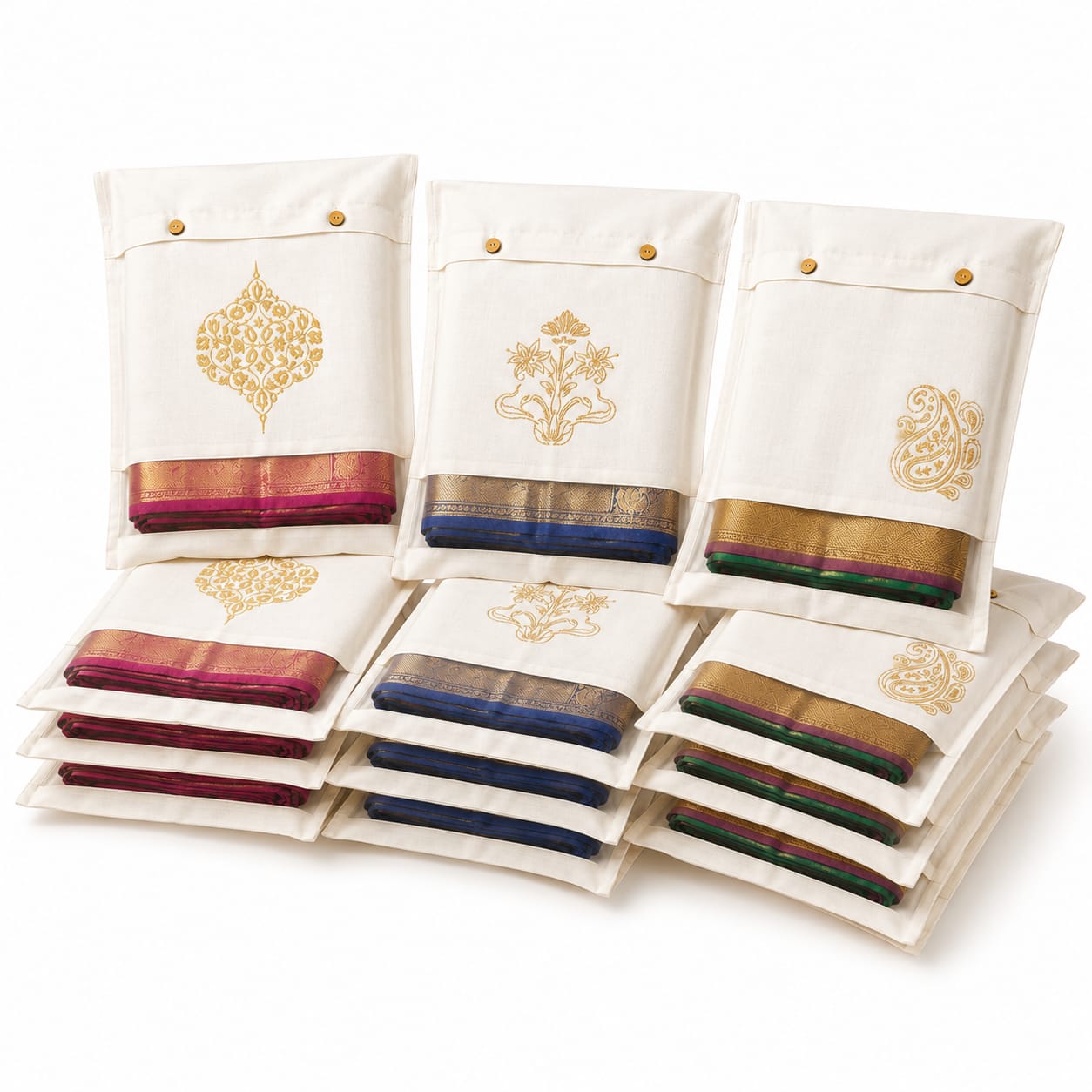 ivillage-silk-saree-cover-for-gifting-and-storage-16-x-14-inch-wardrobe-organizer-bags-with-button-closure-transparent-mesh-window-pack-of-12