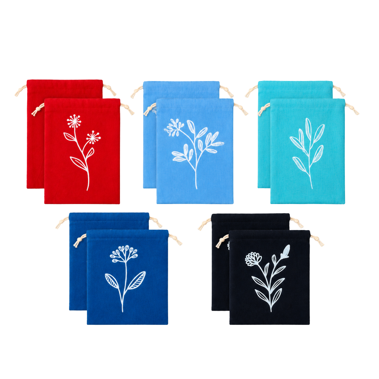 pure-cotton-floral-travel-pouch-set-of-10-9x6-inch-drawstring-potli-bags-for-jewellery-gifts-travel-storage
